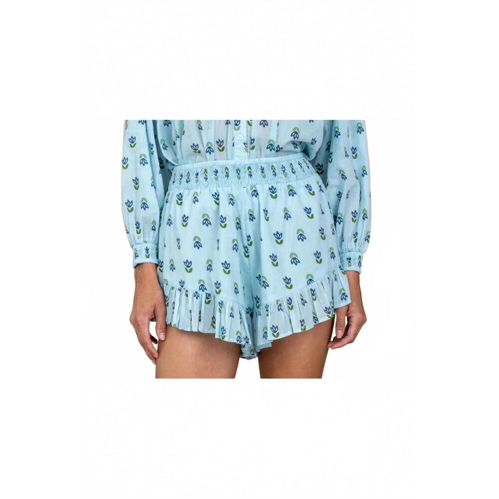 NEW ELIZABETH JAMES THE LABEL chandler pull on shorts in light blue